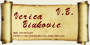 Verica Biuković vizit kartica